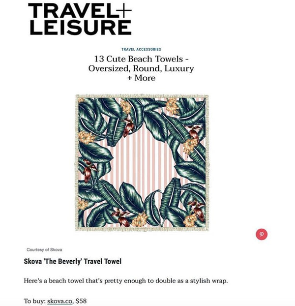 Beverly towel, beach towel, round towel, travel& leisure , travel, 
