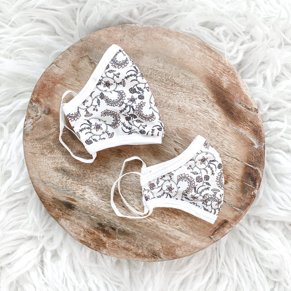Mommy and Me Delicate Paisley Masks Set