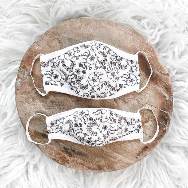 Mommy and Me Delicate Paisley Masks Set