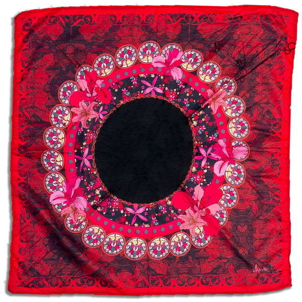 Bohemian Lava Red Scarf